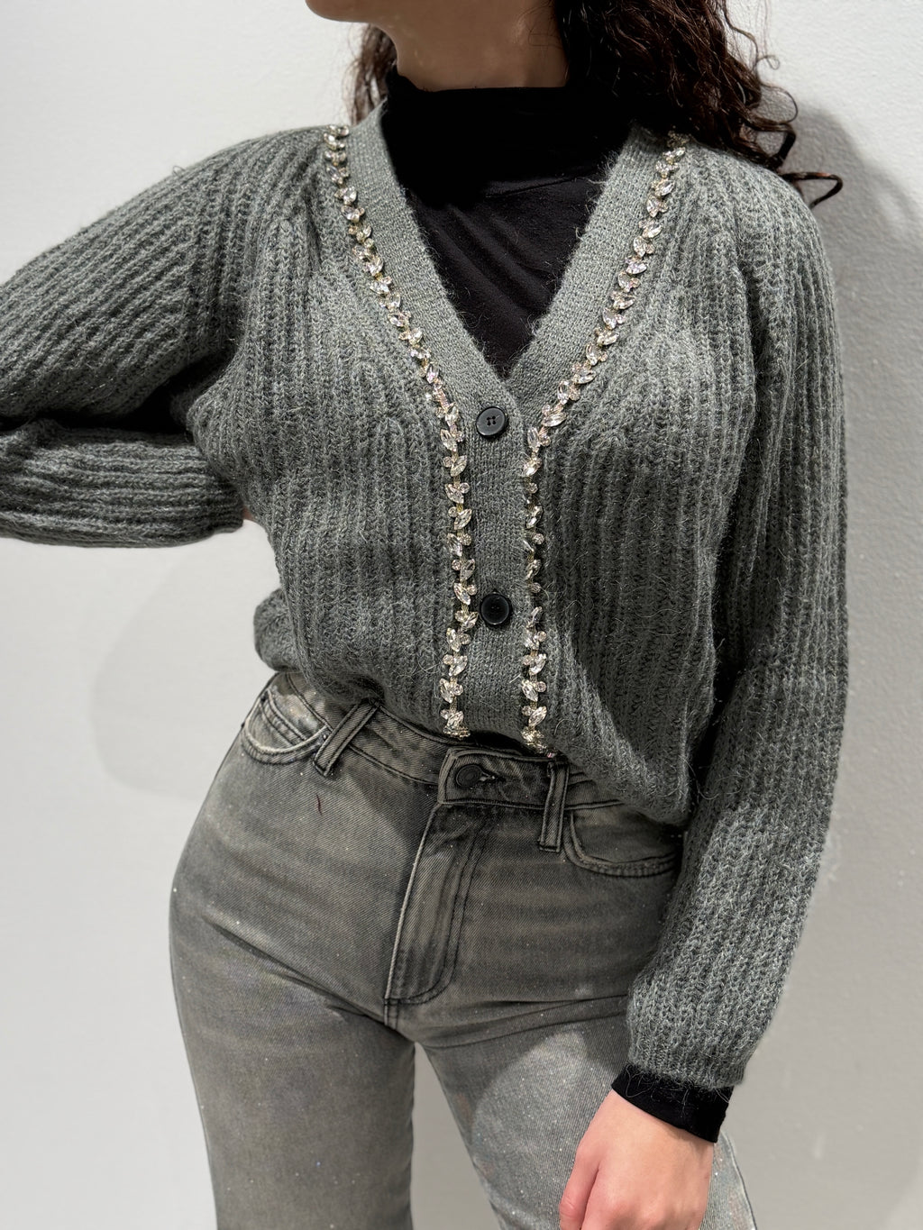 Cardigan con Strass
