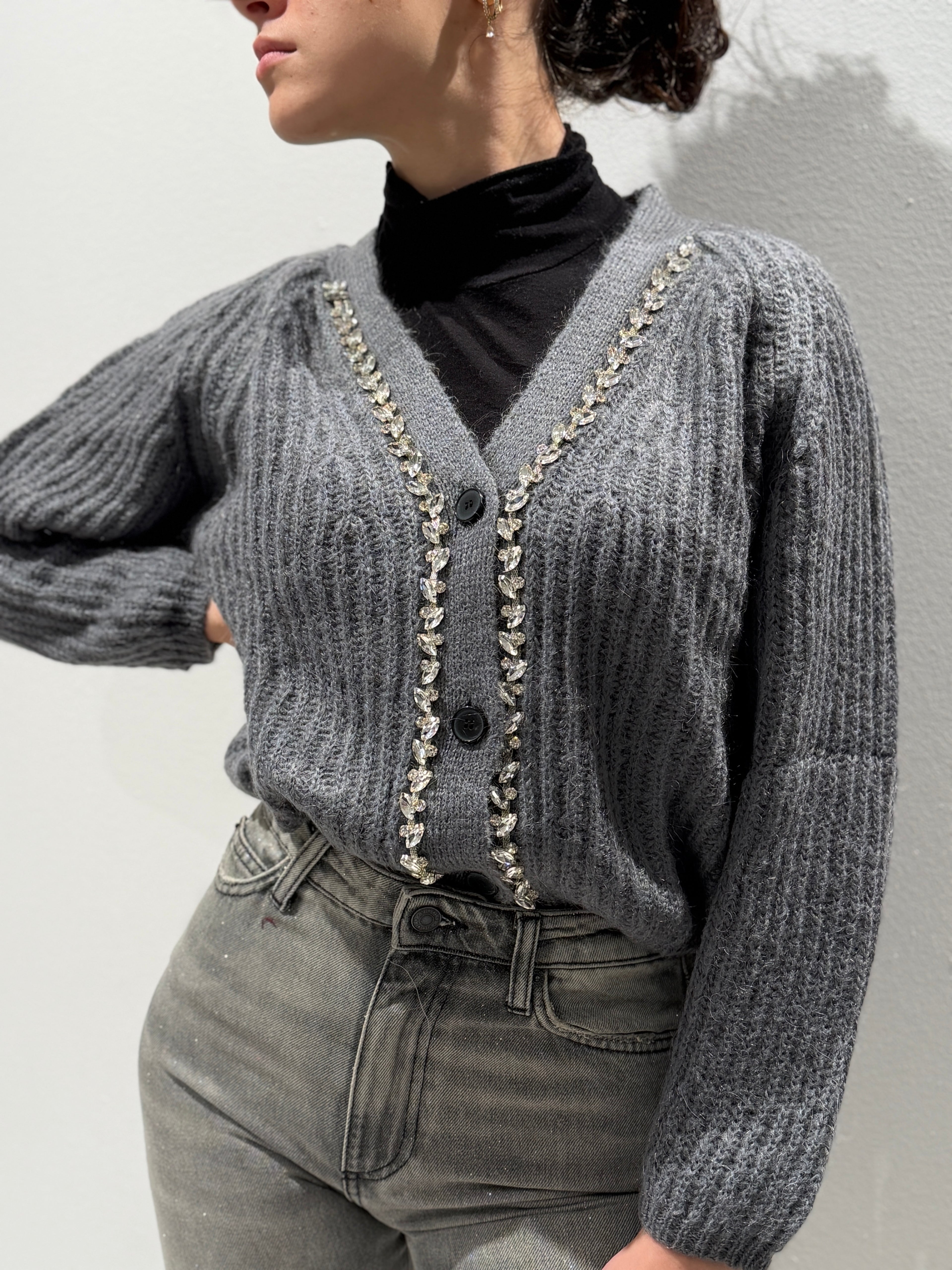 Cardigan con Strass
