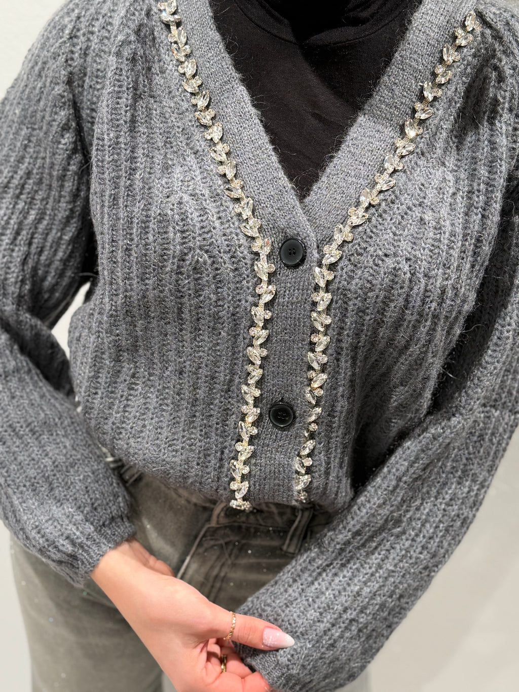 Cardigan con Strass