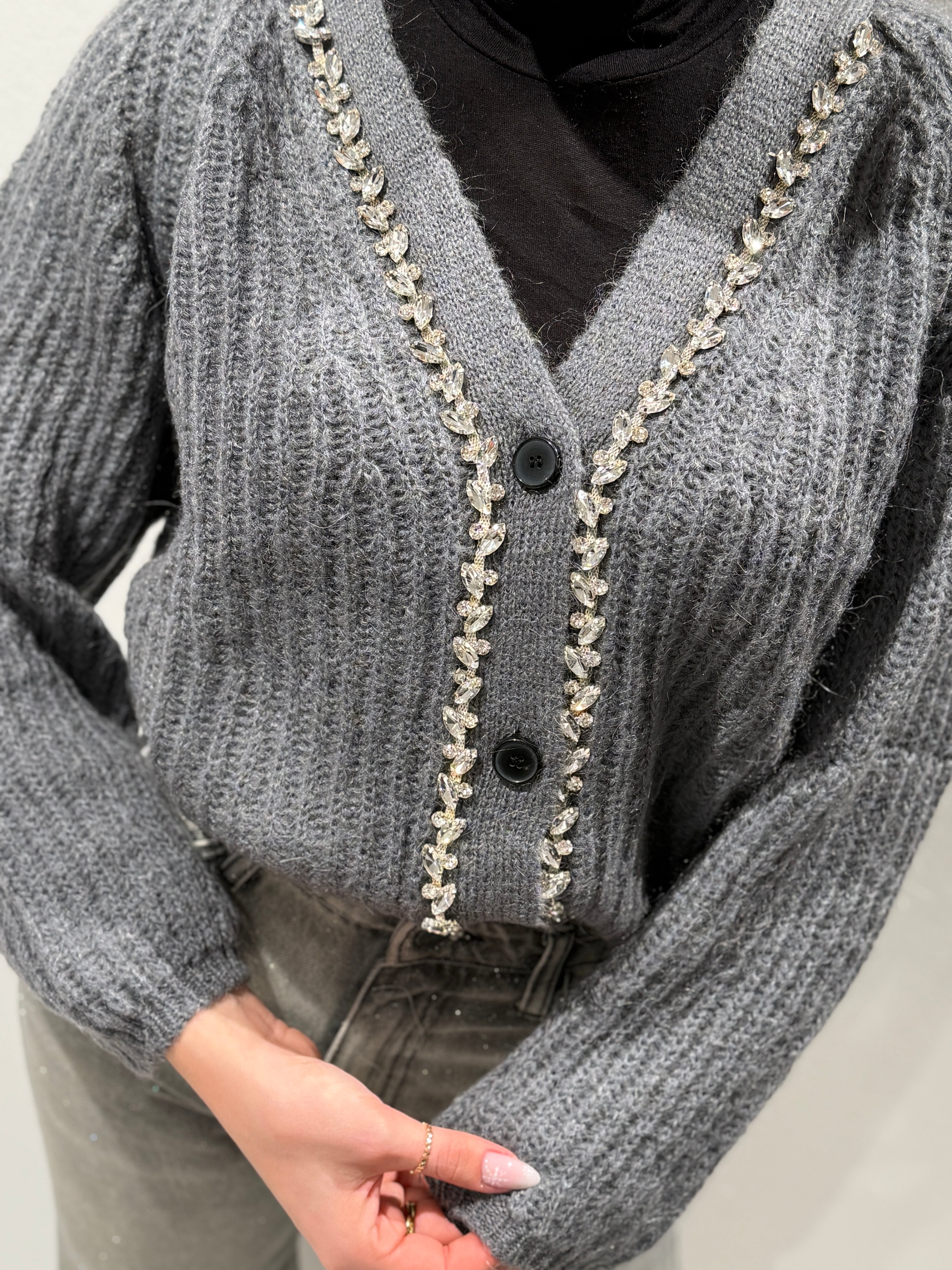 Cardigan con Strass