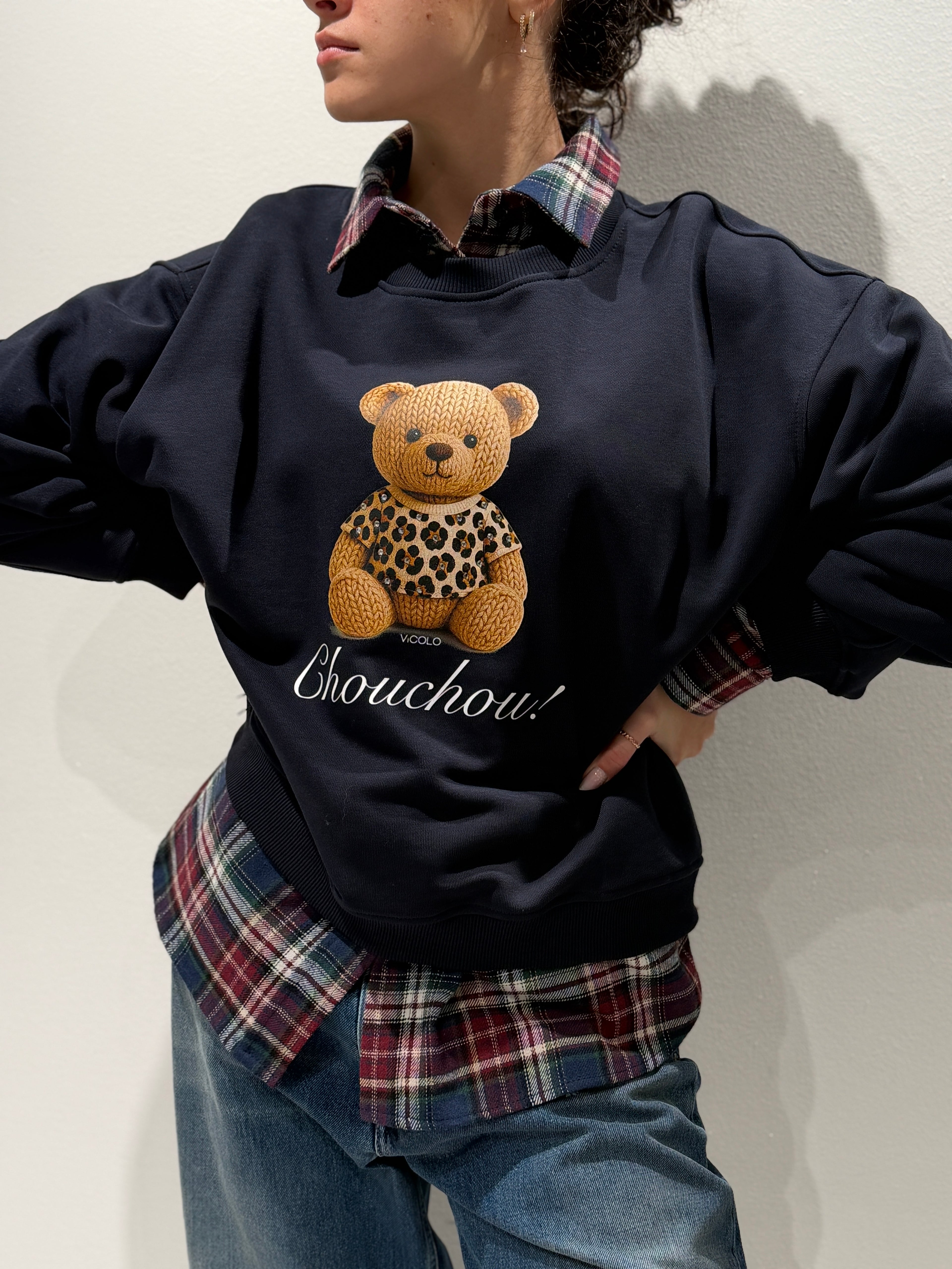 Felpa Stampa Orsetto