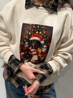 Felpa Stampa Bassotto Natalizio