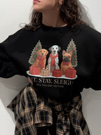 Felpa stampa Cani Natalizi