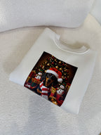 Felpa Stampa Bassotto Natalizio