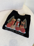 Felpa stampa Cani Natalizi