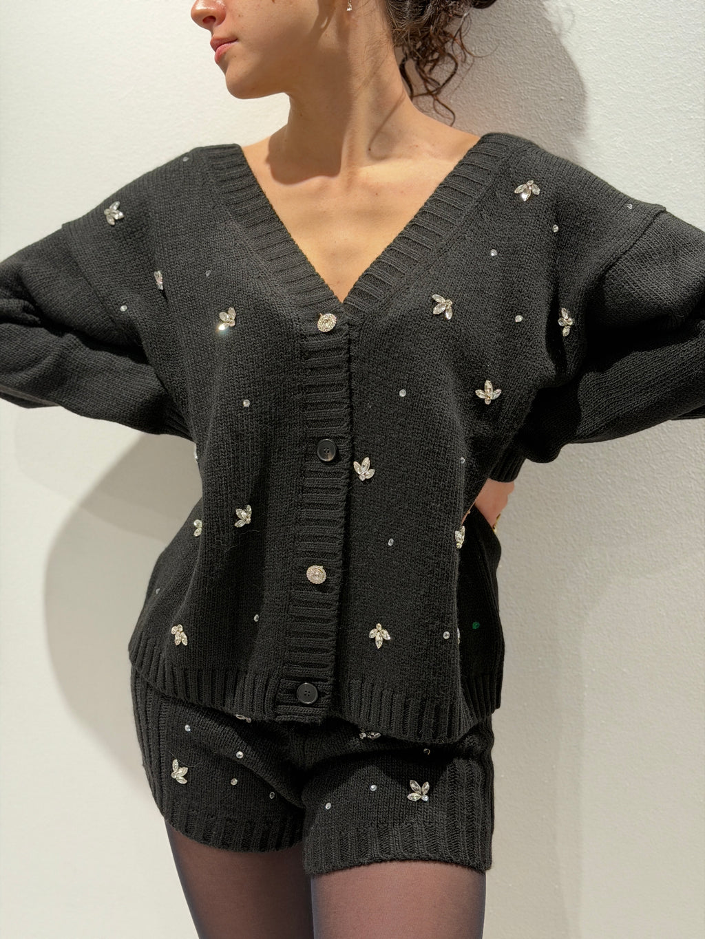 Cardigan con Strass