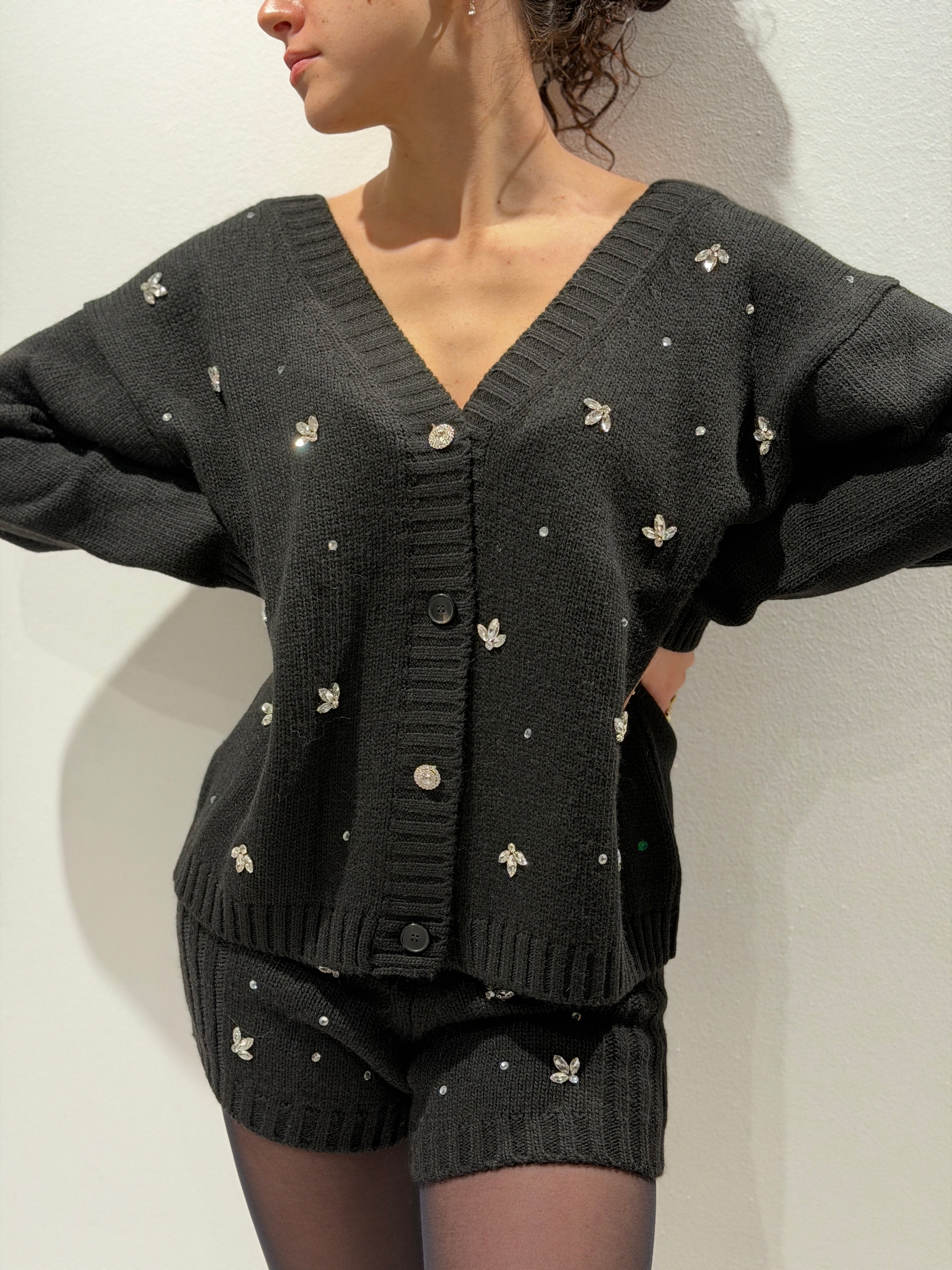 Cardigan con Strass