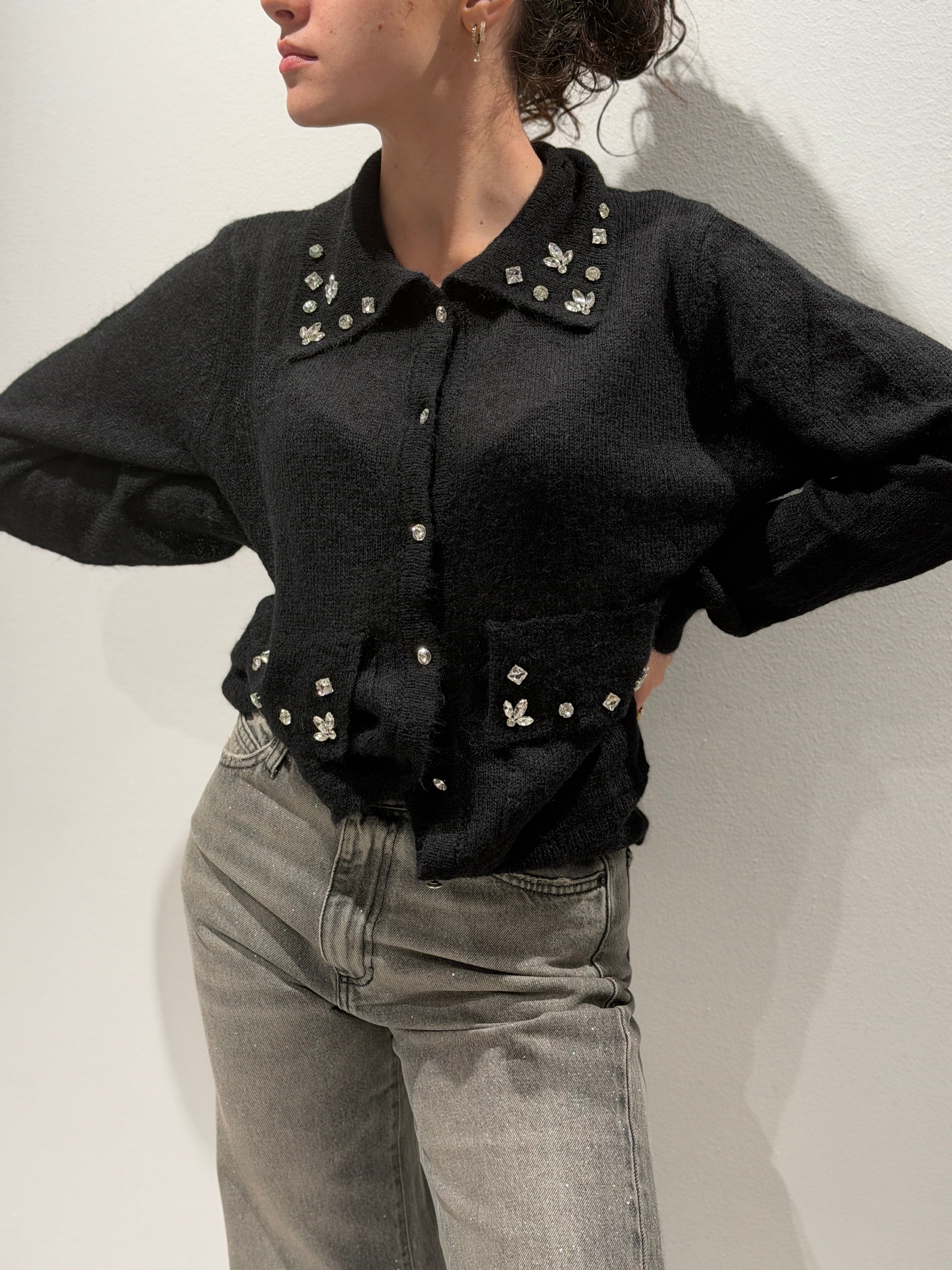 Cardigan con Strass