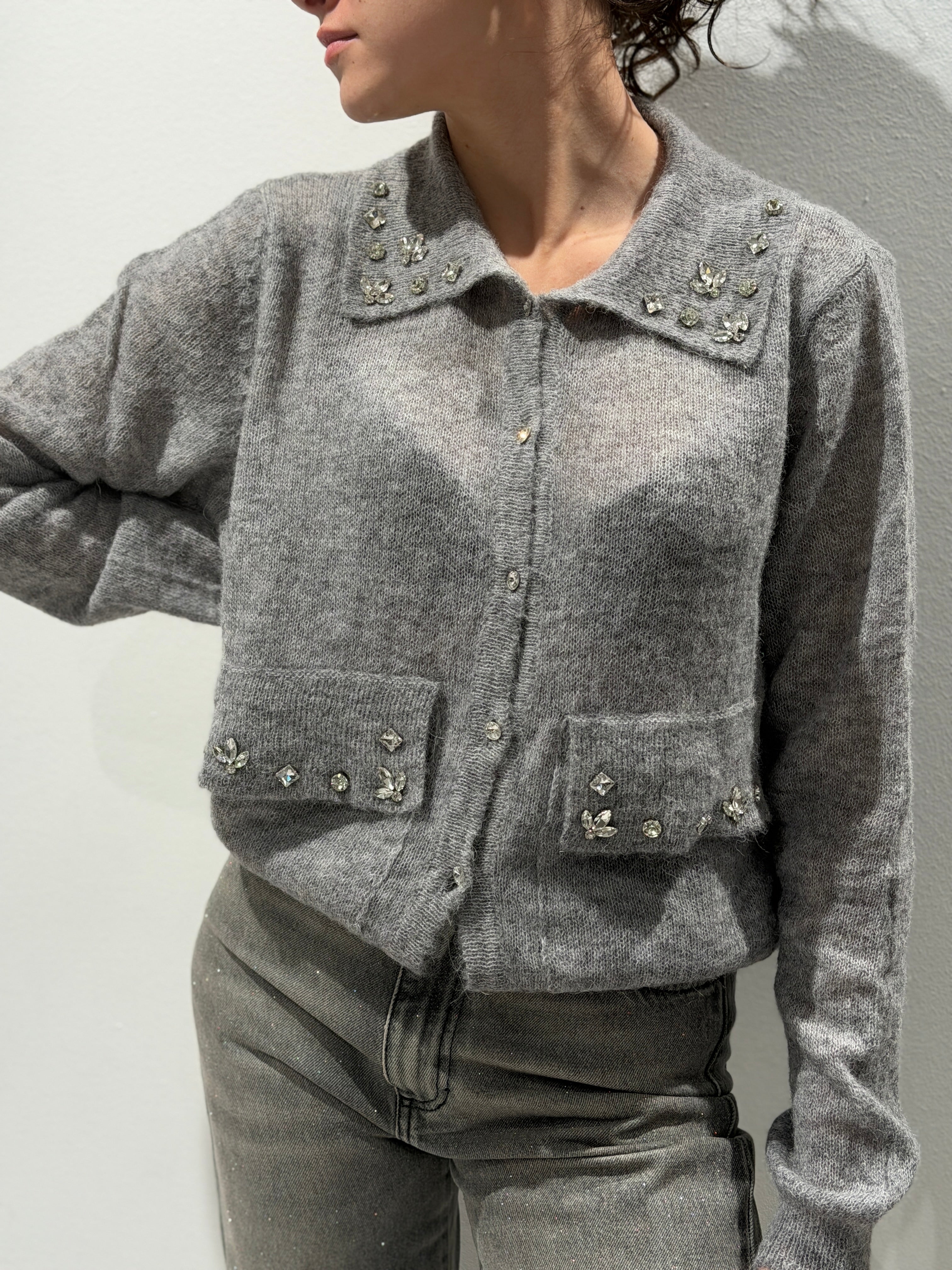 Cardigan con Strass