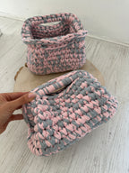 Pochette in crochet multicolor