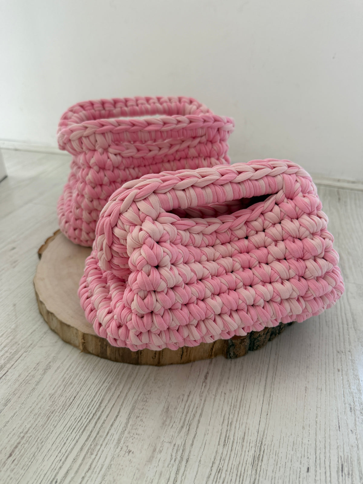 Pochette in crochet doppio filo