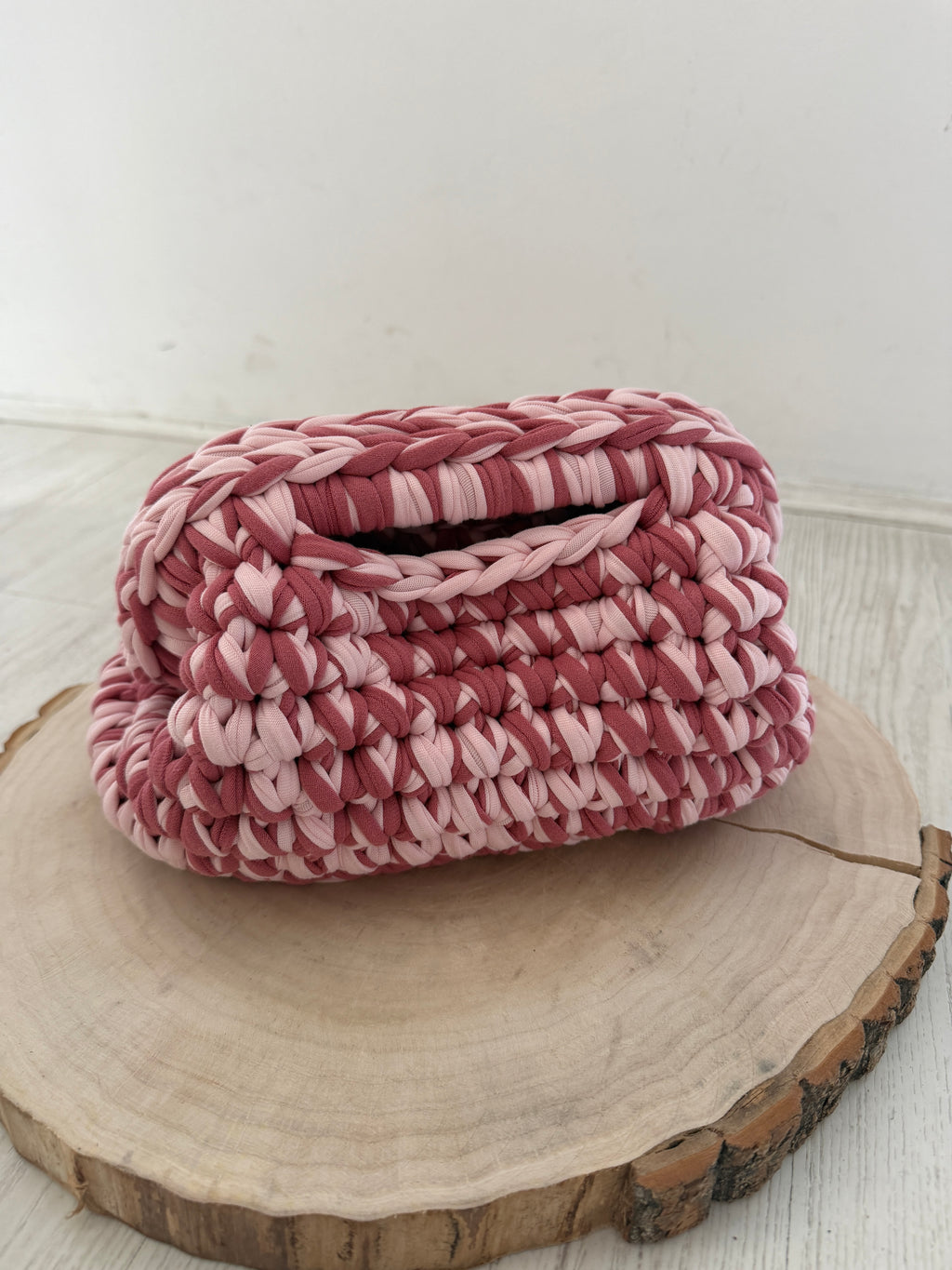 Pochette in crochet doppio filo