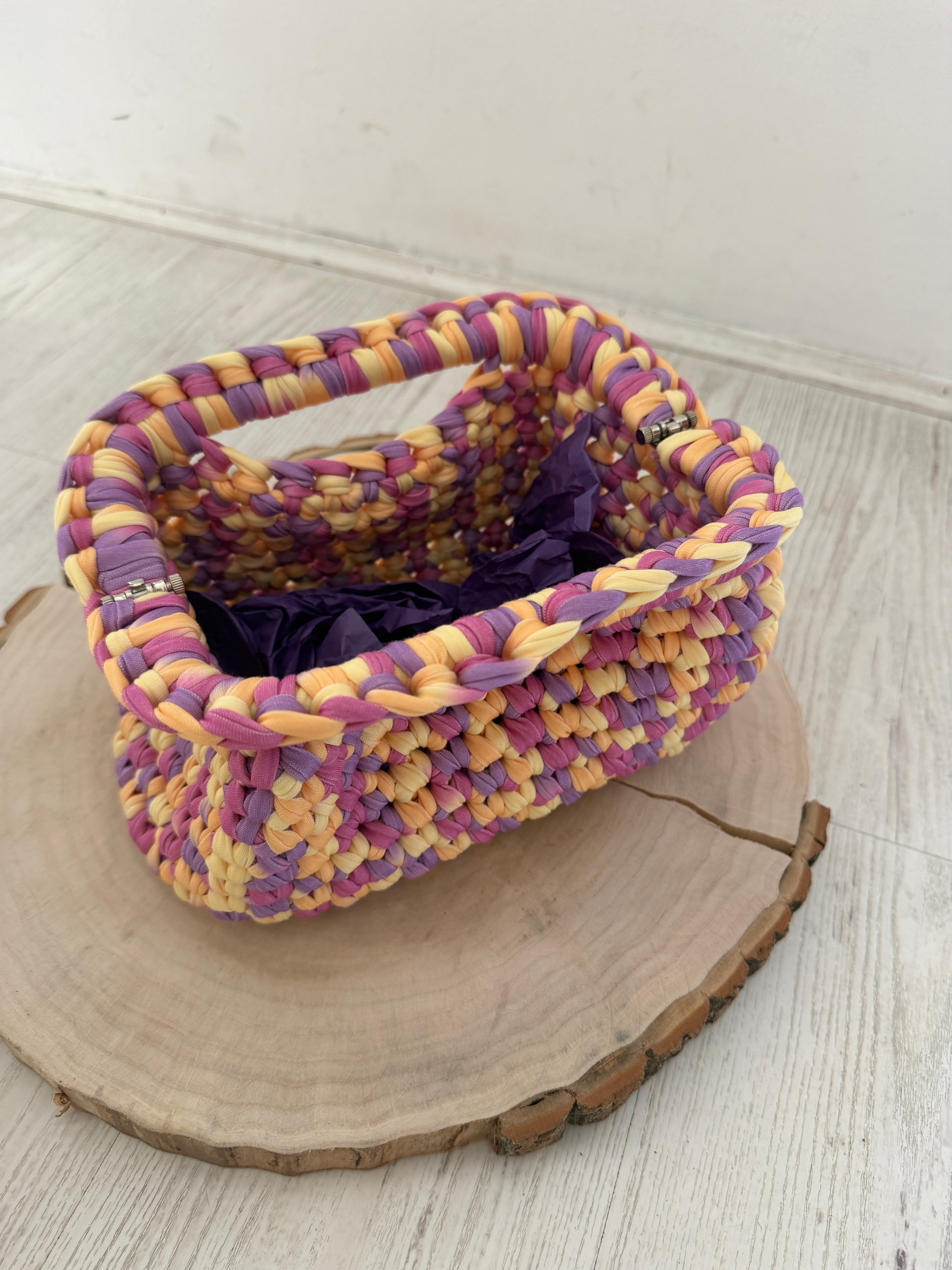 Pochette in crochet multicolor