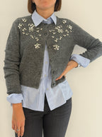 Cardigan gioiello in misto lana iBLUES