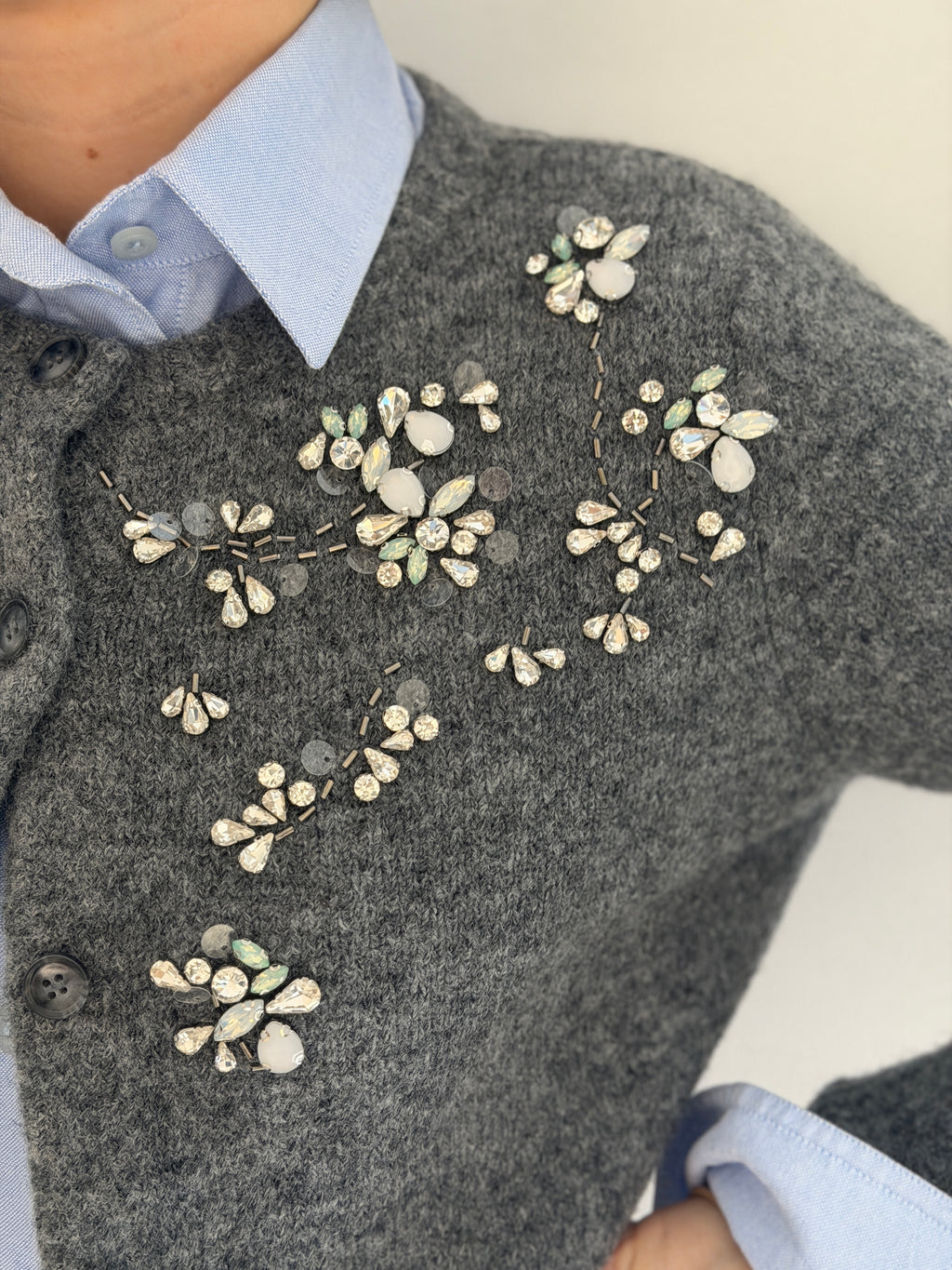 Cardigan gioiello in misto lana iBLUES