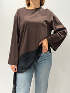 T-shirt fondo pizzo