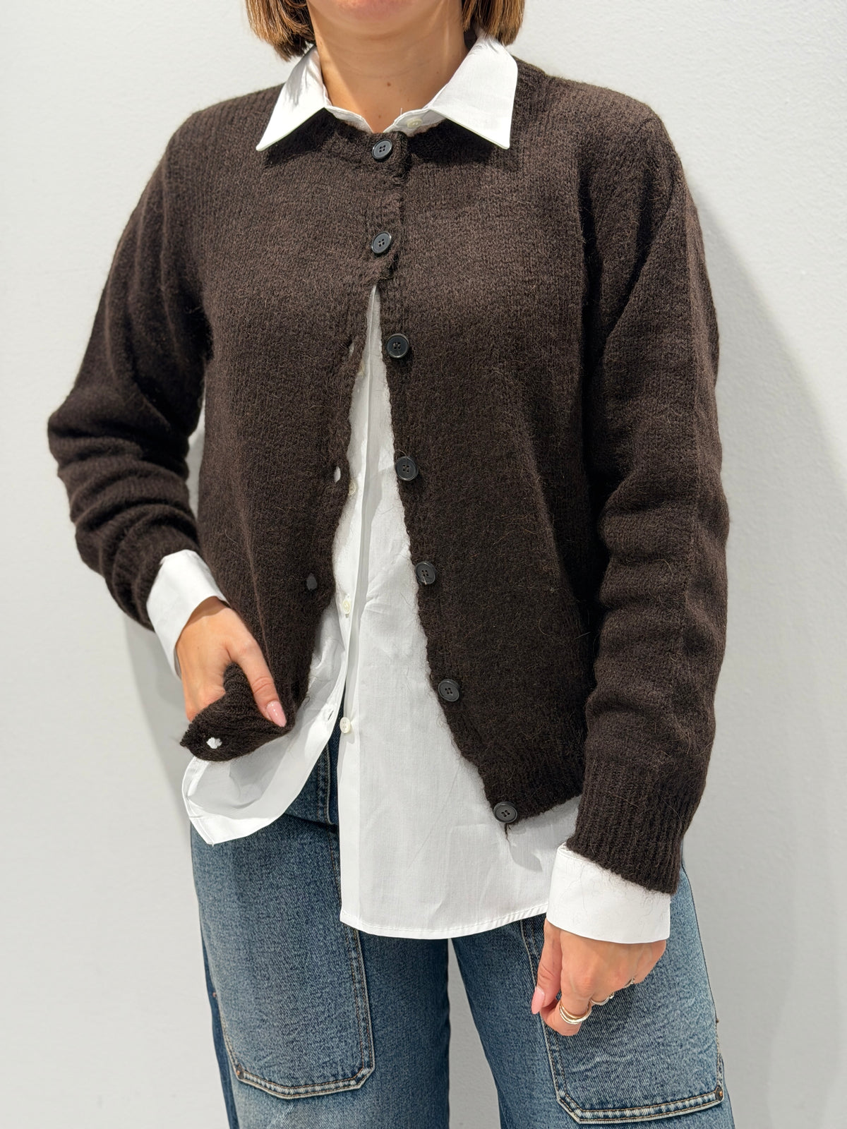 Cardigan misto lana