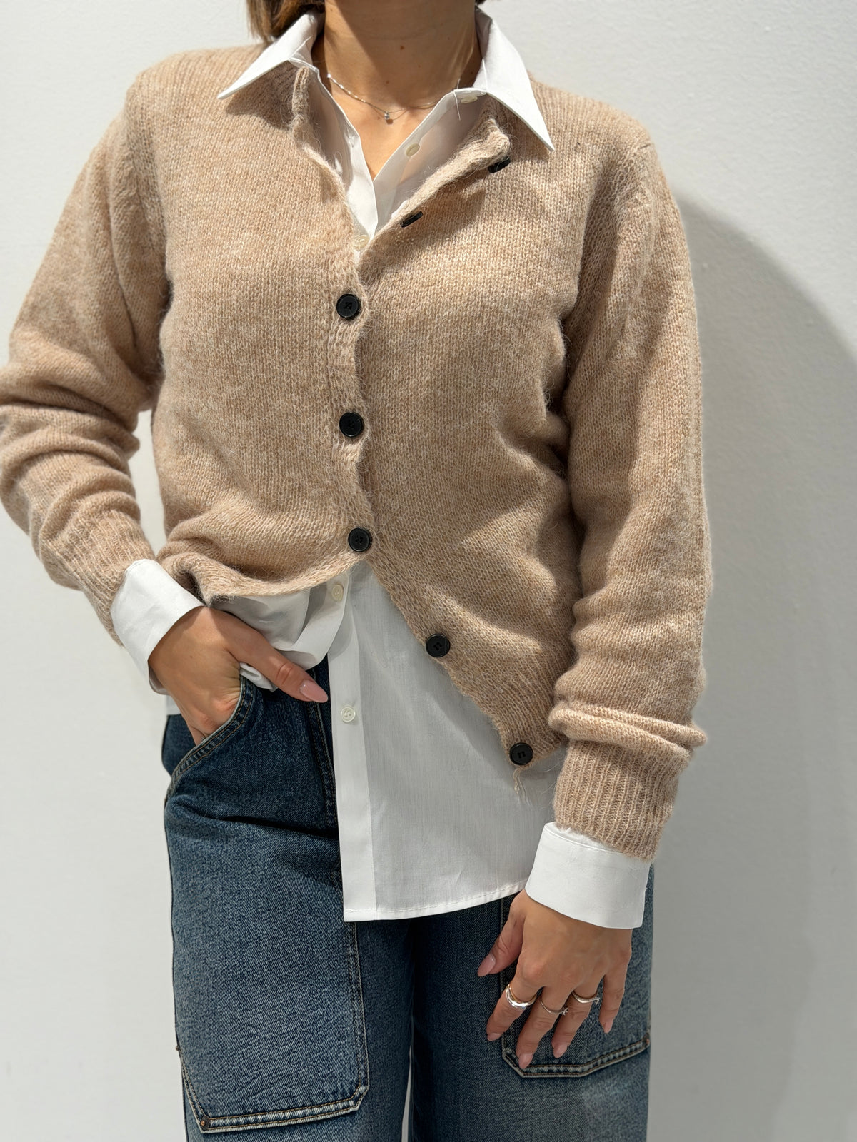 Cardigan misto lana
