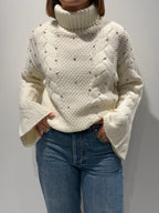 Dolcevita a trecce con strass