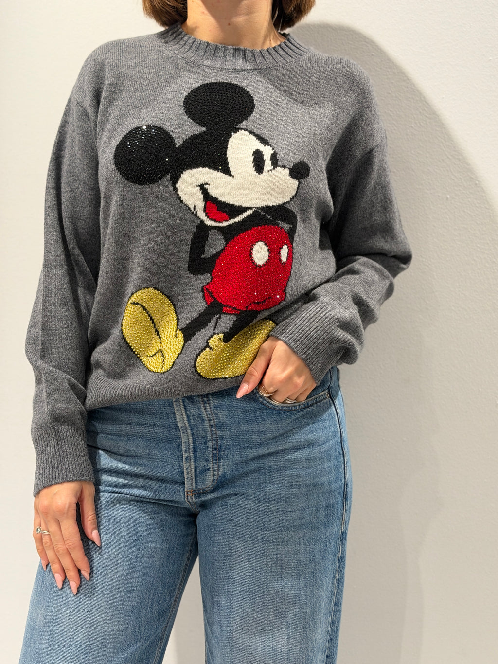 Maglia jacquard in lana Mr Mouse