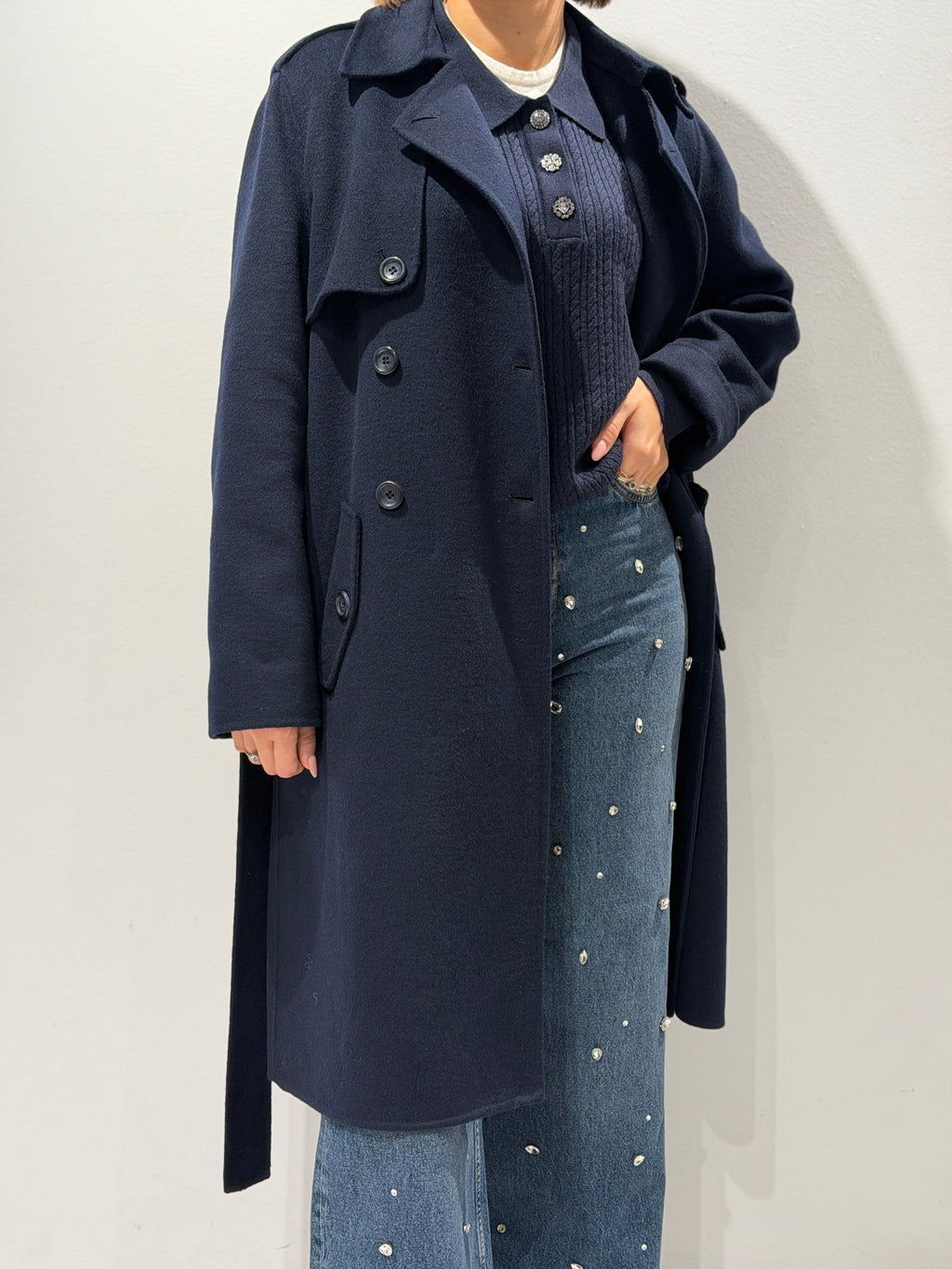 Cappotto lungo in lana