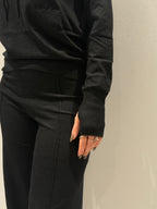 Maglia cappuccio con ricamo