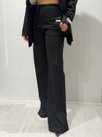 Pantalone flare in frescolana
