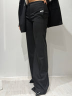 Pantalone flare in frescolana