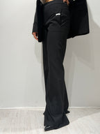 Pantalone flare in frescolana