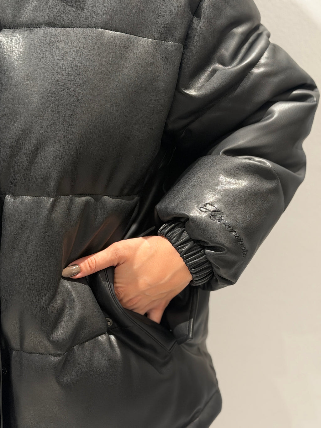 Bomber in ecopelle