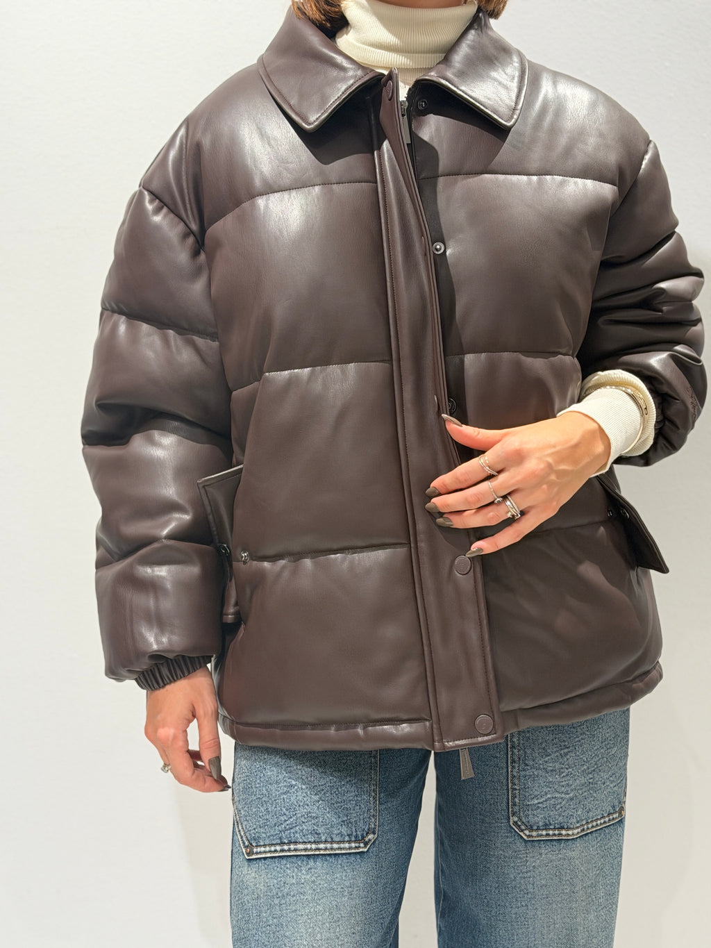 Bomber in ecopelle