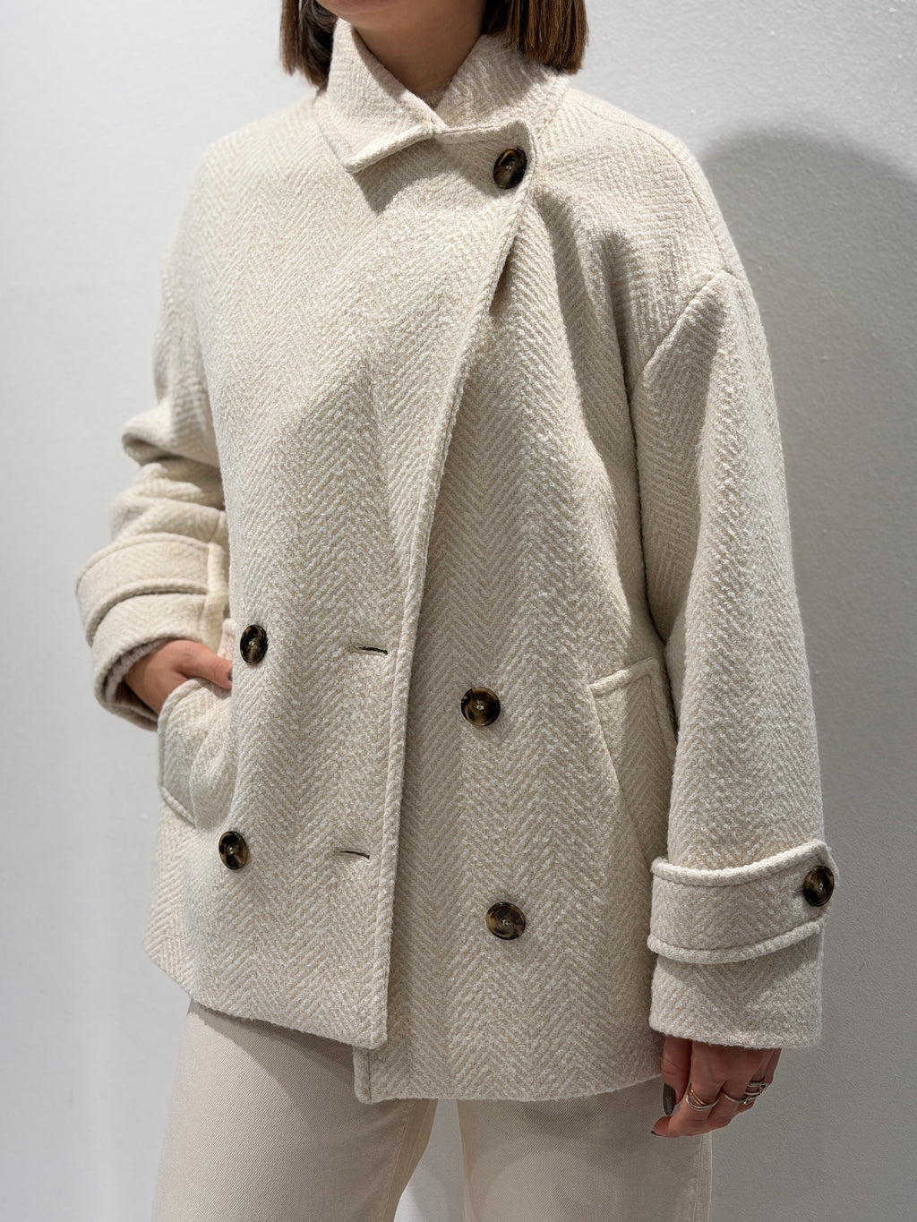 Cappotto in resca bouclé